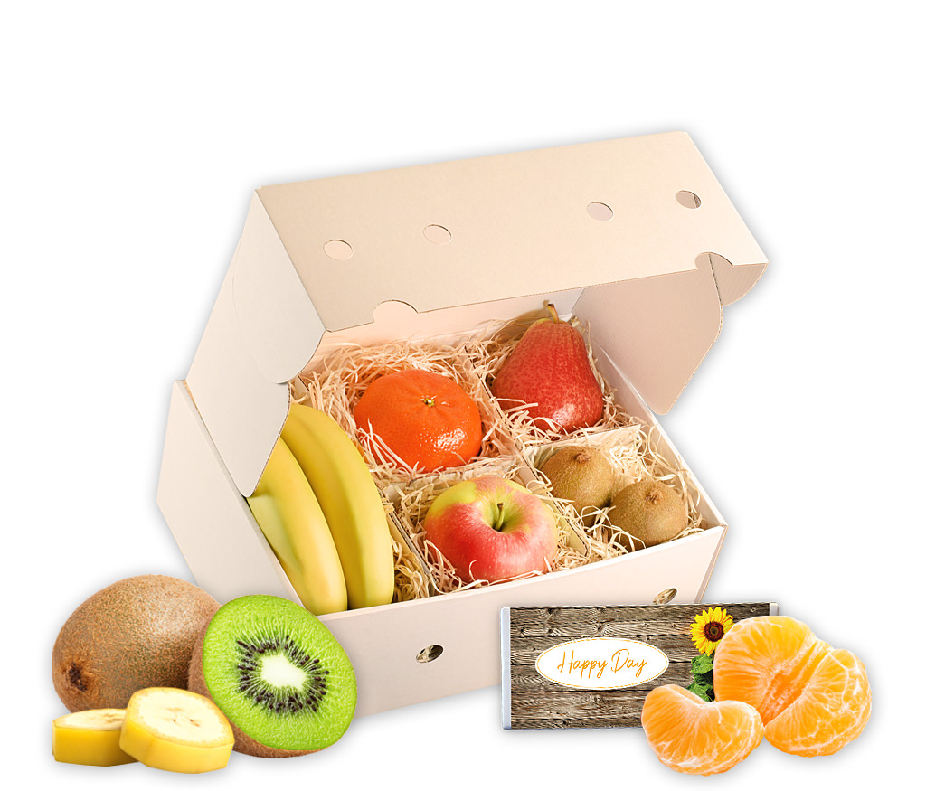 Obstbox Herzlich Willkommen Geschenkbox Hansen Obst 2519